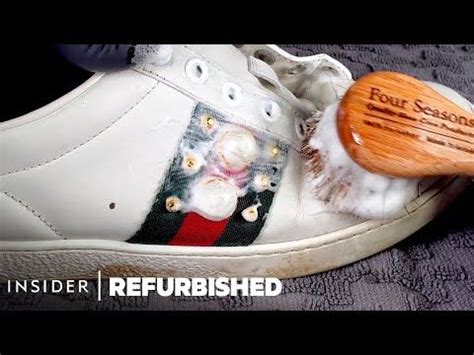 fix leather gucci sole|How $680 Gucci sneakers are professionally restored.